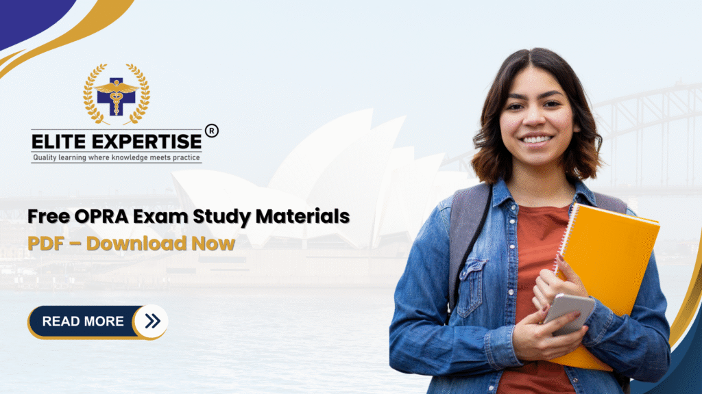 Sample OPRA exam multiple-choice questions and mock test interface