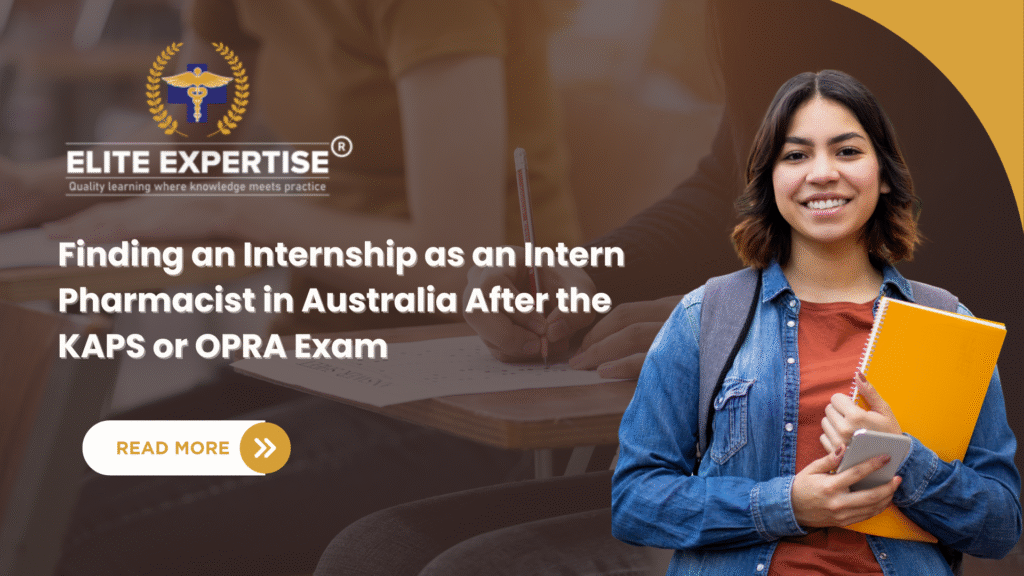 "Intern pharmacist in Australia after OPRA exam"