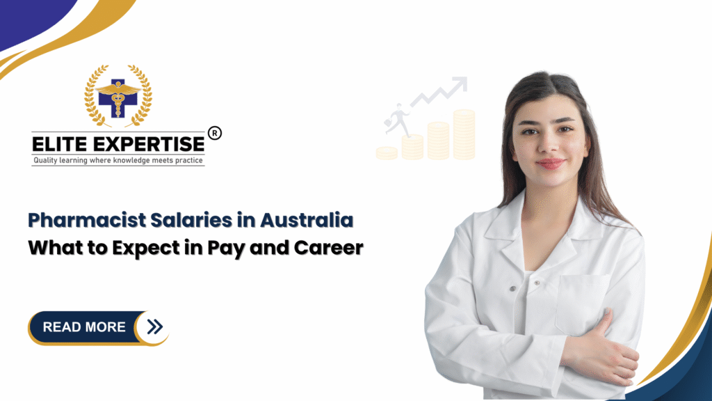 Australian community pharmacist at work